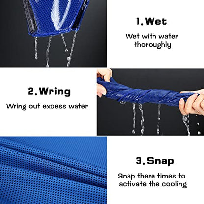 Bencailor 6 Pcs Cooling Hoodie Sport Cooling Towels - color: Gray/Royal Blue/Black
