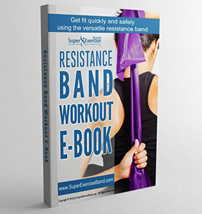 USA 14" x 3" Extra Long Latex Free Mini Loop Bands in 3, 5, 10 Pack Sets. 10 Strengths for Resistance Training, Stretching, Yoga, Toning. Plus an Exclusive iPhone App and E-Book. - color: q. Purple HEAVY+ Loop Band 10 Pack