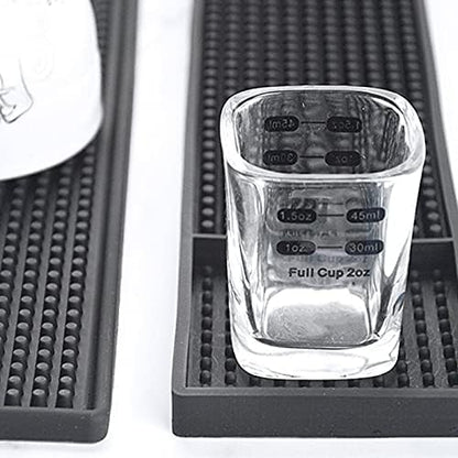 Rubber Service Bar Mat, Anti-slip12 x 6" Rubber Bar Spill Mat, 2 Pcs Premium PVC Pad for Kitchen, Restaurant, Countertop, Hotel, Beverages(2Pcs) - size: (12" x 6" -2Pcs)
