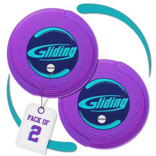 Gliding Discs for Working Out - Exercise Sliders for Carpet & Hardwood Floors 1 Pair, Authentic Workout Sliders Disc for Full Body Resistance Workout, Includes 4 Streaming Video Workouts - color: Purple (Carpet), style: Carpeted Floors & Rugs