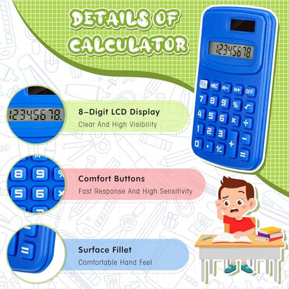 LEIFIDE 36 Pack Small Pocket Calculator 8 Digit Basic, Classic Colors - color: Classic Colors