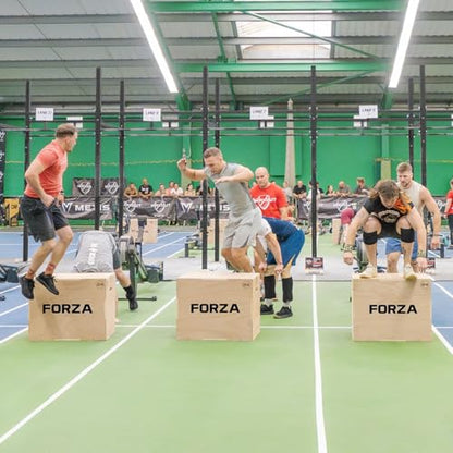 FORZA 3-in-1 Plyometric Jump Box – Strength Training Equipment | Indoor Wooden Box Training Tool | 20" 24" 30" (51cm 61cm 76cm) Plyo Box