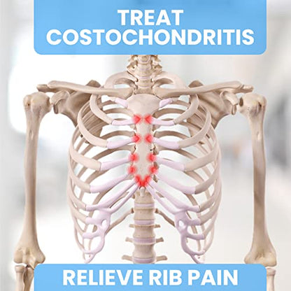 CostoBlock Pro - Extra Firm - Non-Slip Thoracic Pod for Costochondritis and Tietze Syndrome - Helps Relieve Chest & Upper Back Pain