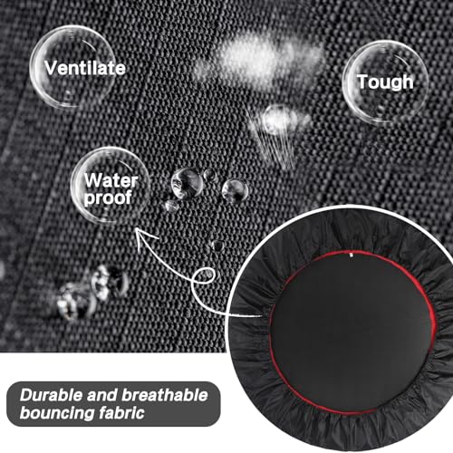 Rebounder Trampoline for Adults, 40"/50" Foldable Spring Fitness Trampoline - 450 lbs Capacity, Quiet & Stable Indoor/Outdoor Exercise Equipment for Cardio Workout - size: 40 IN