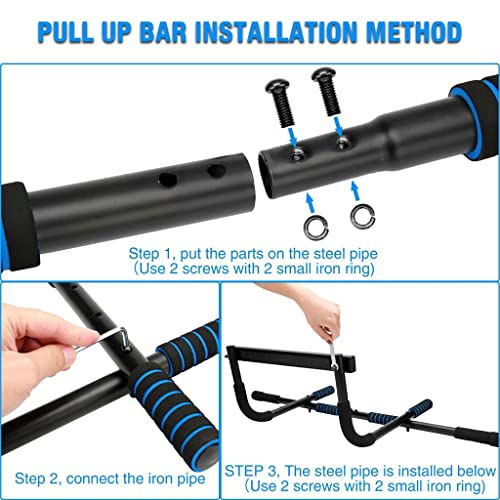85CM Adjustable Door Frame Pull Up Bar 100KG Without Screws Robust with Foam for Workout Fitness Home Trainer Equipment