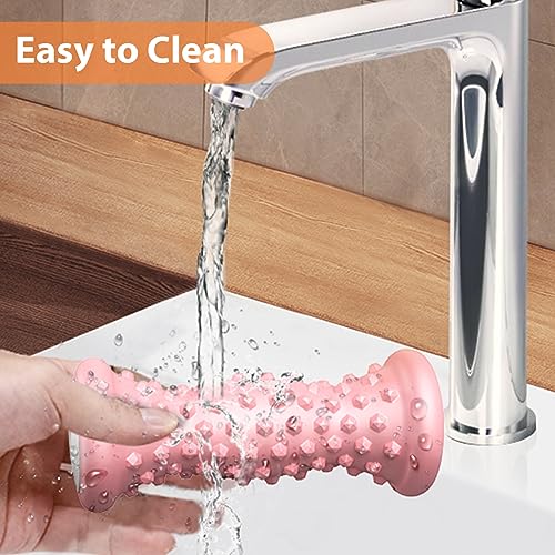 BESKAR Foot Massager Roller for Plantar Fasciitis Relief, Portable Feet Roller to Deep Tissue Muscle Massage, Foot Arch and Heel Pain, Reflexology Tool - color: Pink