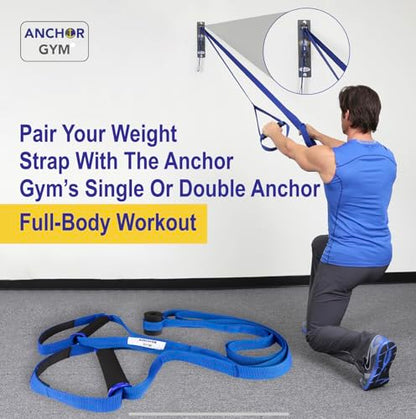 Body Weight Resistance Straps - Adjustable Body Weight Training Straps, Stretching & Full-Body Training - Exercise Straps with Handles for Home Gym Workouts