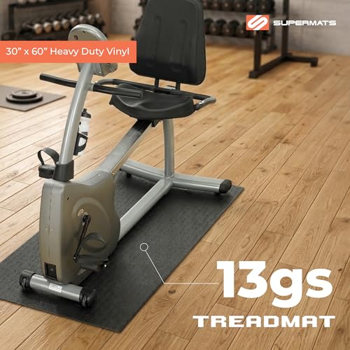 SuperMats Made in U.S.A. for Indoor Cycles Recumbent Bikes Upright Exercise Bikes and Steppers