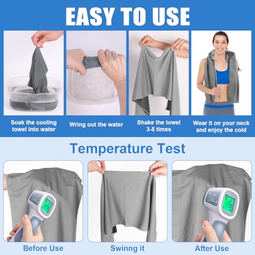 4 Pack Cooling Towels for Face Neck,Sweat Absorbent Cool Towel for Gym Fitness Tennis Yoga Camping Running(4 Pack-03) - color: 4 Pack-03
