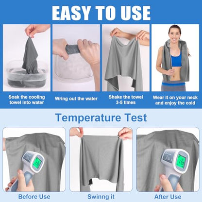 4 Pack Cooling Towels for Face Neck,Sweat Absorbent Cool Towel for Gym Fitness Tennis Yoga Camping Running(4 Pack-03) - color: 4 Pack-03