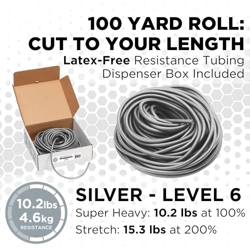 THERABAND Resistance Tubing, - color: Level 6 / Super Heavy - Silver