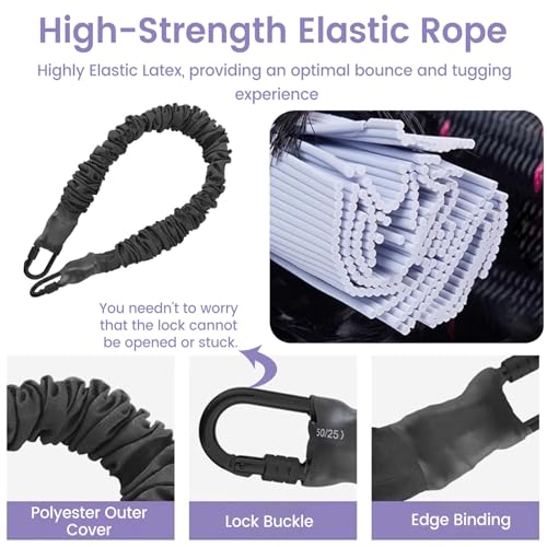 JYHHCYS Bungee Fitness Equipment Set Plus Size, Heavy Duty Aerial Yoga Resistance Rope for Home Gym Training & Fitness, Indoor Bungee Jumping Harness(Full Set 3XL - 220 lbs/100kg)
