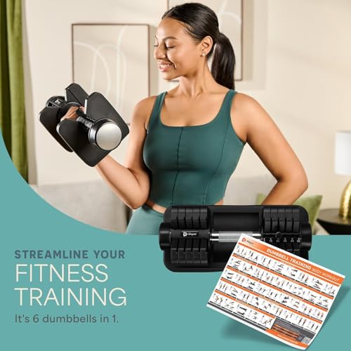 Lifepro Adjustable Dumbbells & Weights for Home Gym, Quick-Adjust - color: Jet Black