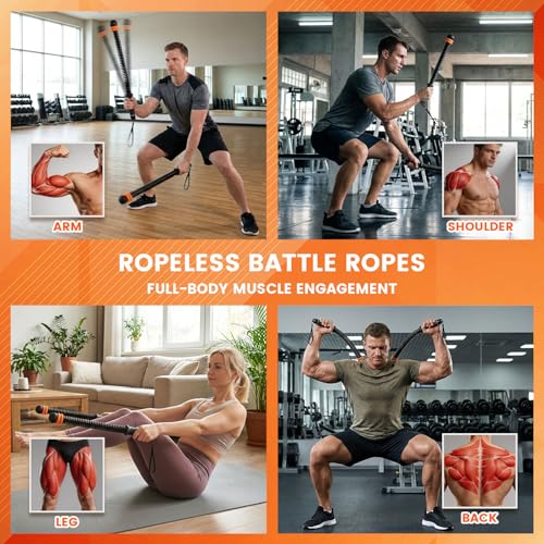 Cordless Battle Ropes for Home Gym