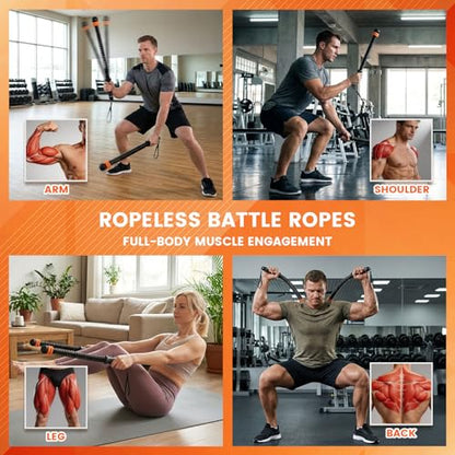 Cordless Battle Ropes for Home Gym