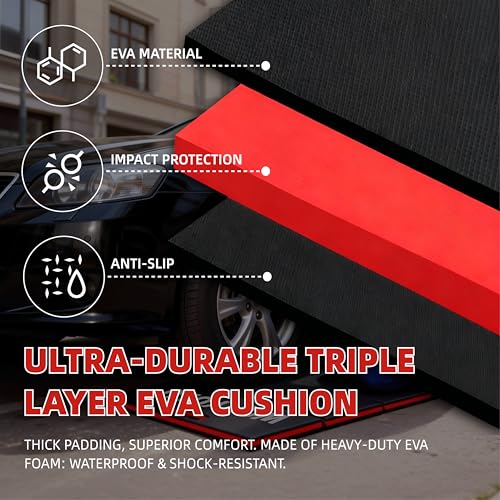 1.2" Thick Mechanic Mat for Working Under Car, 5 Fold Kneeling Pad for Work, Waterproof EVA Utility Mats Mechanic Floor Mat for Garage, Gardening, Camping, Home Gym, Knees Protection
