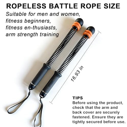 Battle Ropes, for Home Gym, Weighted Cordless Battle Rope, Portable Workout Ropes, Suitable for Low-Impact Cardio Training, Cardio & Muscle Training, Home Gym Equipment for Men & Women