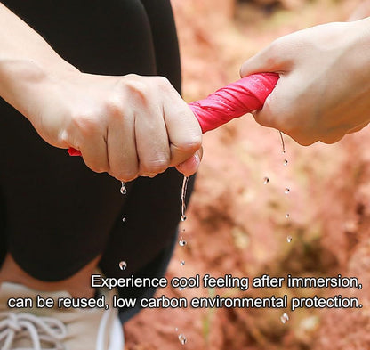 Outdoor Travel Quick Drying 40CM Towel with Portable Creative Silicone Box, Microfiber Cold Sports Quick Drying Towel, Gym, Beach, Yoga, Sports Travel (Pink)