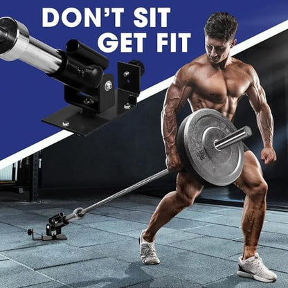 Yes4All Exercise Machine Adjustable T Bar Row Attachment, D Row Handle/Landmine Handle Attachment with Textured Rubber Handles - color: A. Black - T Bar Row Platform