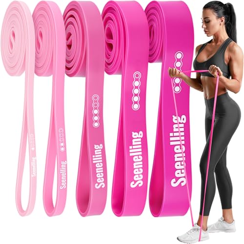 Resistance Bands for Exercise Working Out, 5-Level Pull-Up Assistance Full-Body Training Bands for Women Men Home Workouts, Physical Therapy, Strength Training