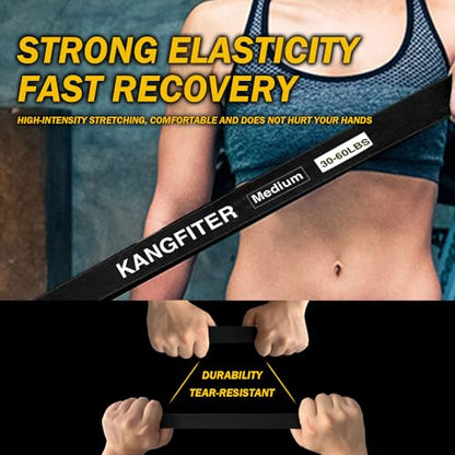 Resistance Bands for Working Out, Pull Up Bands for Men Women, Thick Heavy Resistance Band Set with Door Anchor, Elastic Exercise Bands for Body Stretching, Physical Therapy, Home Workouts