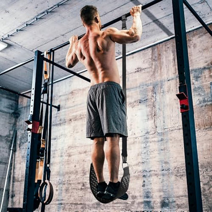 Kipika 48" Ceiling Mounted Pull Up Bar, Heavy Duty Multi-Grip Chin Up Bar,Mounted Pullup Bar, Adjustable Height, Pull Up Bands for Chin Ups & Body Stretching, Ideal for Home Gym and Strength Training
