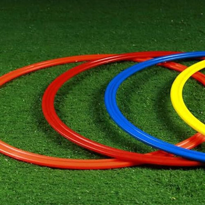 12 Pieces Agility Rings Exercise Speed Circles Multipurpose Footwork Balance Drill Jumping Hoops for Gymnastics - size: 60cm