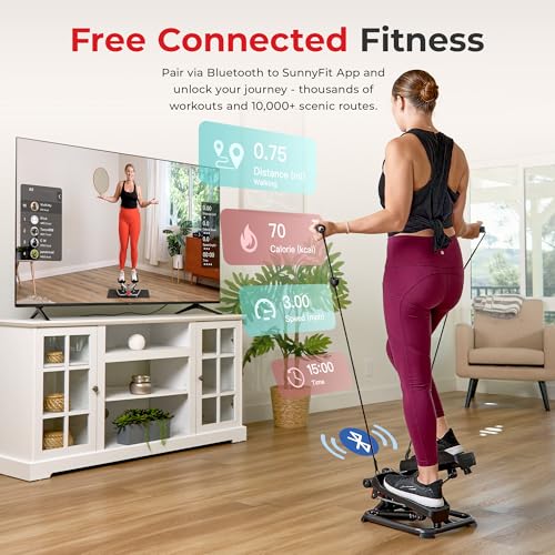 Sunny Health & Fitness Mini Stepper w/LCD Monitor & Adjustable Step Height - color: Black