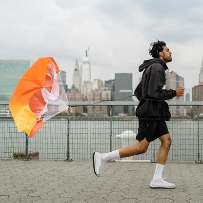 Cabilock Resistance Training Speed Parachute with Silver Coating, Orange Sprint Speed Training Equipment for Running Agility and Explosive Power Conditioning