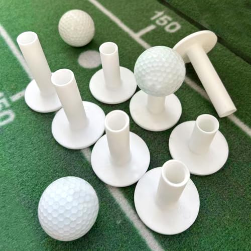 Rubber Golf Tees for Mats & Indoor Golf Simulators - 8 Pack Mixed Size for Driving Range & Indoor and Outdoor Golf Hitting Mats (US Sizes, 8 Sizes) | Golf beginners, Golf practice, Various sizes, Multiple combinations