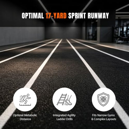 Yescom 4'x50' Gym Turf Runway for Sled Track HIIT Functional Training 0.6"H - size: 0.6"H-4'x50'Elite(200Sq.Ft)