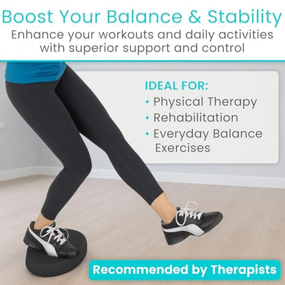 Vive Oval Balance Pad - Wobble Cushion For Physical Therapy And Rehabilitation Equipment - Soft Stability Trainer Foam For Workouts, Yoga, Core Strength And Pilates - Device For Women, Men And Kids