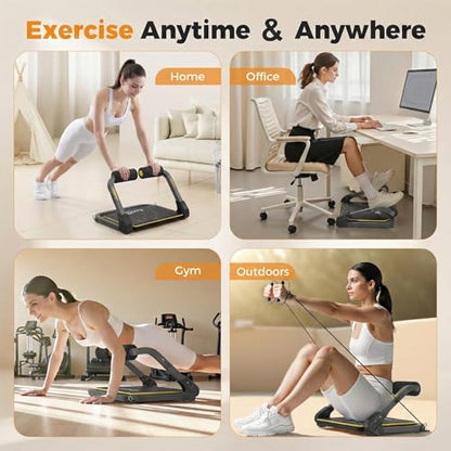 Foldable Ab Machine - Adjustable Sit Up Bench for Home Gym, 300lb Capacity, Portable Core Workout Equipment