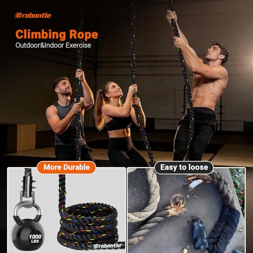 Climbing Rope Gym Workout - 1.5inch Diameter with 10FT 15FT 20FT 30FT 40FT Gym Climb Rope Heavy Duty Workout Exercise Ropes for Adults Indoor Outdoor Strength Training - style: 1.5 Inch-20ft