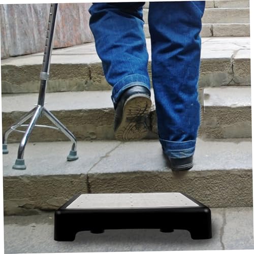 Non-Slip Step Stool for Seniors Lightweight Plastic Step Platform Anti-Skid Design for Enhanced Safety Versatile Indoor Outdoor Use Stackable Footstool for Easy Storage