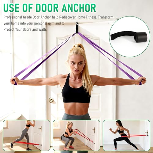 Resistance Bands for Working Out, Pull Up Assistance Bands Set, Exercise Workout Bands for Full-Body Training, Fitness, Physical Therapy, Home Gym for Women & Men (5-125lbs)