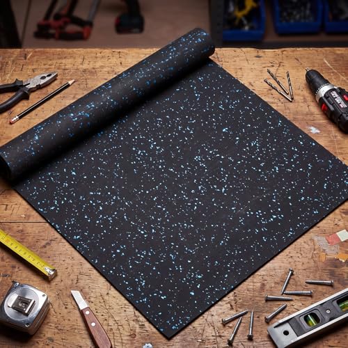 Rubber Workbench Mat 24 x 60 Inch / 5 x 2 Feet, Heavy-Duty Work Bench Mat, Shock-Absorbing, Non-Slip, Easy Clean, Cuttable, for Protect Tool Workbench from Paint Woodwork Garage Craft Build
