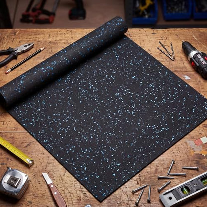 Rubber Workbench Mat 24 x 60 Inch / 5 x 2 Feet, Heavy-Duty Work Bench Mat, Shock-Absorbing, Non-Slip, Easy Clean, Cuttable, for Protect Tool Workbench from Paint Woodwork Garage Craft Build