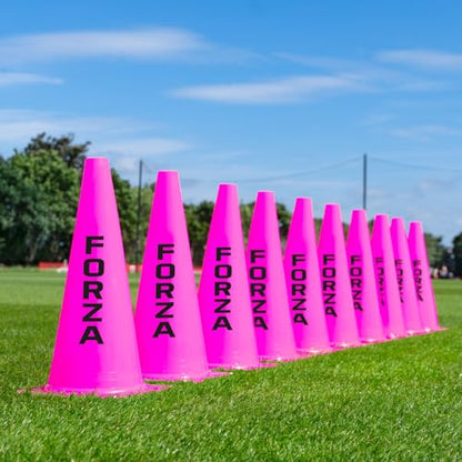 FORZA Large Training Cones - Pack of 10 with 3 Size Options for Optimal Training Sessions