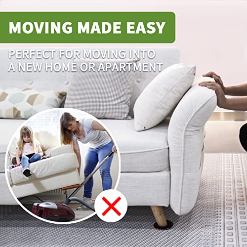 Furniture Sliders for Carpet 8 PCS - 4 3/4" Brown - size: 8 PCS 4 3/4 inch Brown