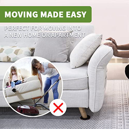 Furniture Sliders for Carpet 8 PCS - 4 3/4" Brown - size: 8 PCS 4 3/4 inch Brown