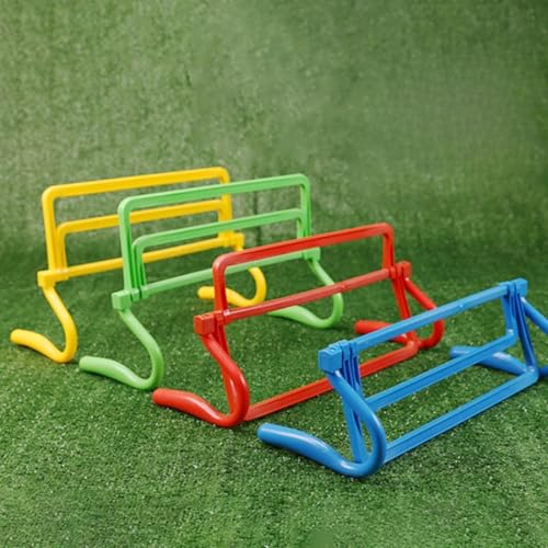 Speed Agility Hurdle Jumping Bar Set Adjustable Height Training Equipment for Obstacle Courses Foot Exercise Basketball Tennis Football - color: blue