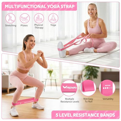2026 Upgraded Pedal Resistance Bands with Handles, 14-in-1 Multifunction Exercise Bands & Pilates Kit Fitness Equipment Set for Core/ABS, Slimming Training & Physical Therapy