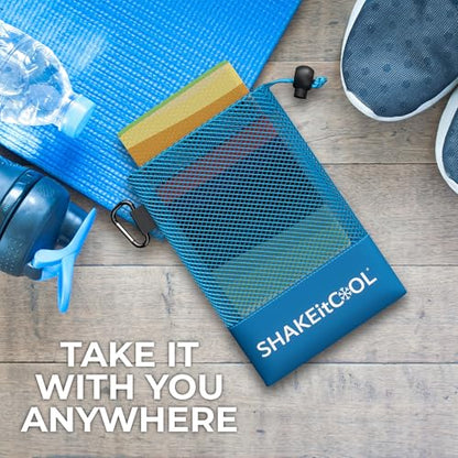 Extended Size Cooling Towel – Be Cool in Style - Heat Relief, Soft, Lightweight, Sun Protection, Easy Clean - Perfect for Biking, Hiking, Running, Yoga, Golf, Gardening - Sunset Wave M - color: Sunset Wave