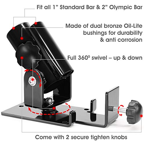 Yes4All Exercise Machine Adjustable T Bar Row Attachment, D Row Handle/Landmine Handle Attachment with Textured Rubber Handles - color: D. Combo T bar Row + Double Grip Row