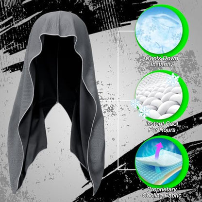 Bencailor 6 Pcs Cooling Hoodie Sport Cooling Towels - color: Vibrant Colors