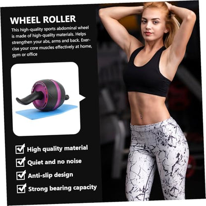 Ab Roller Wheel with Automatic Rebound and Comfortable Handle Silent Exercise Roller for Core Strengthening at Home Gym Suitable for Men and Women Beginners and Experts