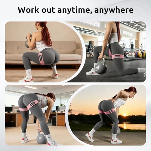 MANUEKLEAR Non-Slip Blood Flow Restriction Bands for Thighs, BFR Booty Bands for Women Glutes Leg, Adjustable Occlusion Thigh Bands for Workout Leg & Hip