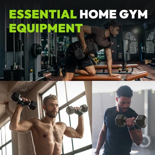 Hex Dumbbell Sets, 90-640 lb Rubber Encased Exercise & Fitness Dumbbells Set, Hand Weight for Strength Training, Weight Dumbbells - size: 170 lb Set (Pair of 5, 10, 15, 25, 30 lb)