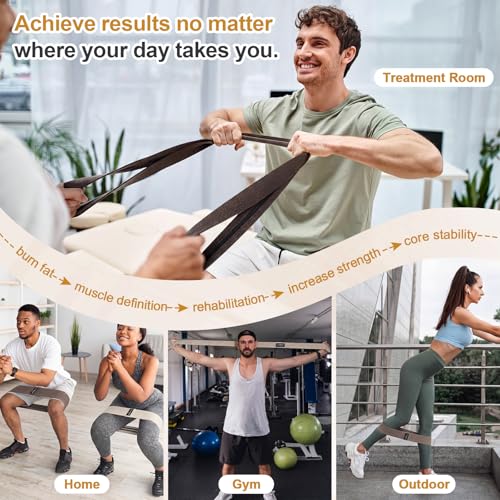 6 Pcs Fabric Resistance Bands for Working Out Non Slip Exercise Bands for Men and Women Booty Workout Stretch Exercise Band for Legs Exercises Resistance Band for Fitness, Yoga